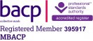 The logo of the British Association for Counselling and Psychotherapy, of which Mari Syrad is a registered member.